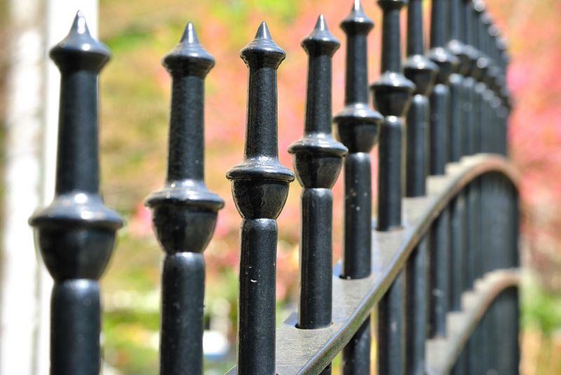 Black Iron Fence Installation
