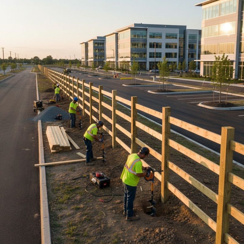 Church Fence Installation detail